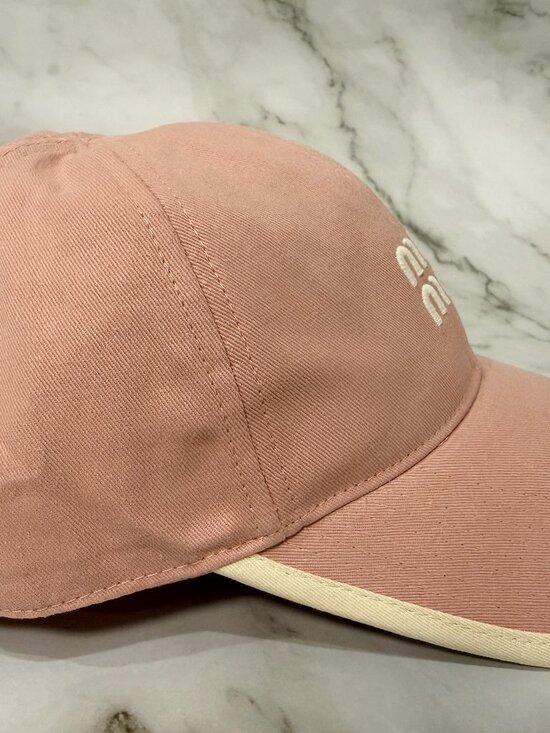 MIU MIU Drill Baseball Cap Pink Brand New with Original Bag main image 6